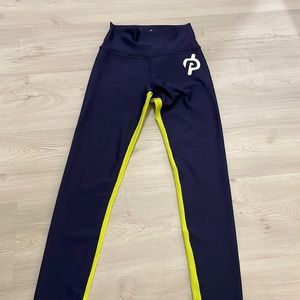 NEW Peloton navy/yellow leggings